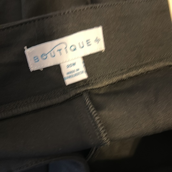 Jcpenny Boutique Pull-up Black Pants Sz 20 Zipper Pockets - Picture 6 of 8